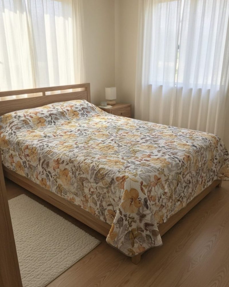 Home designer quilted bed cover